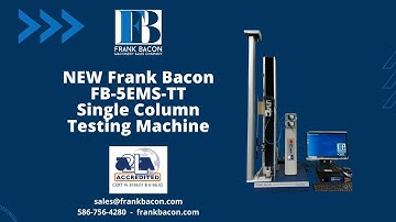 NEW Frank Bacon 5kN FB-5EMS-TT Single Column Table Top Tensile Testing System