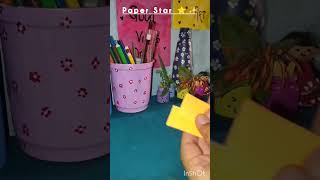 paper Star ⭐✨ easy way to make paper Star without  scissors ✂️ #craft #diy #viral #barshacraftstudio