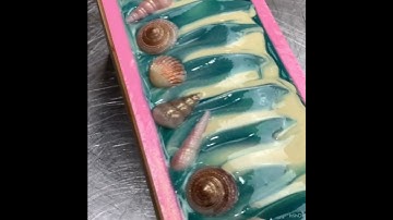 Dolphins & Beach Soap #short #shorts #shortvideo #beach #dolphin #soapmaking #soap #coldprocesssoap