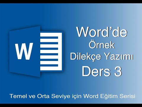 WORD PROGRAMI | ÖRNEK DİLEKÇE YAZIMI UYGULAMASI