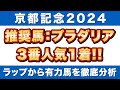 【京都記念2024予想】ベラジオオペラを上回る!ラップ適性S評価の推奨馬!
