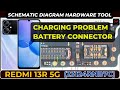 Redmi 13R 5G (23124RNB7C) charging not working | battery connector Schematic Diagram | DMR SOLUTION