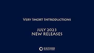 New Releases | July 2023 | Very Short Introductions