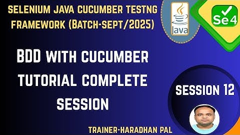 S#12: Create Framework from Scratch using BDD, Cucumber, JUnit, Selenium and Java- SEP2025 Batch