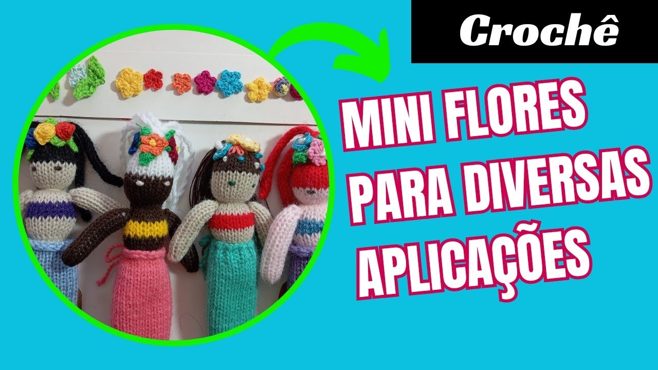 Mini flores rápidas e fáceis em crochê