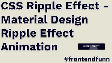 Material Design Ripple Effect Button using HTML, CSS, and Javascript