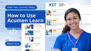 How to Use Acumen Learn for OET Preparation | Complete Student Portal Guide | Access Courses Easily
