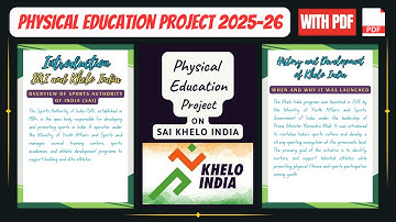 Physical Education Project On SAI Khelo India For Class 12 CBSE 2025-26