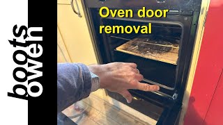 How to remove the oven door and glass for cleaning