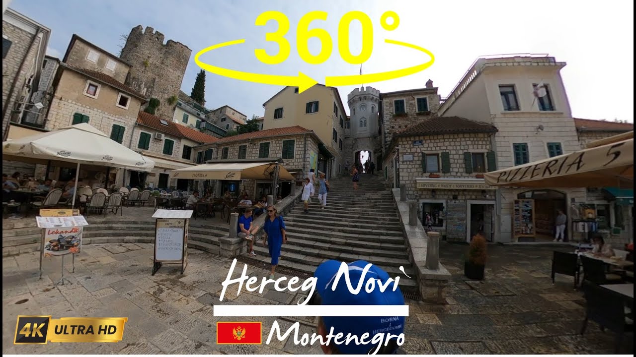 🇲🇪 Explore Herceg Novi in 360 VR | Montenegro Hidden Gem | Virtual Walking Tour in 4K