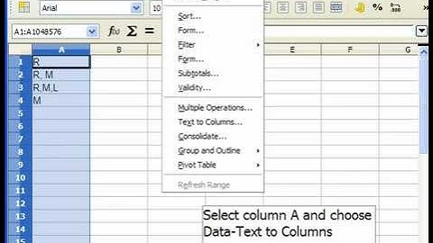 Calc:Text To Column