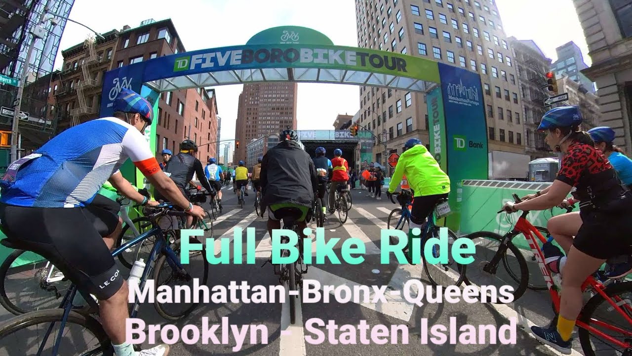 TD Five Boro Bike Tour 2025 | New York City | Virtual Bike Ride | Indoor Cycling Workout Video!🚴‍♀️