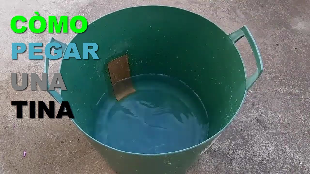Cómo pegar una tina que se la encontró en el basurero. - YouTube