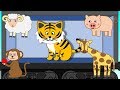 Learn Animals Name for Kids with Train | 踏切と動物汽車の知育アニメ