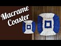 DIY macrame coaster tutorial | Double colour square tea coaster | Easy steps for beginners |Handmade