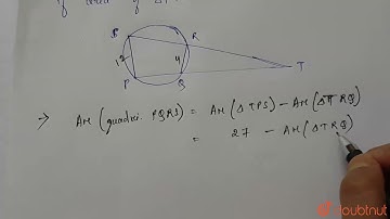 In the given figure PQRS is a cyclic quadrilateral PQ and SR produced meet at T. If SP=12cm and ...