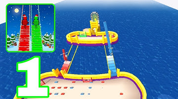 Bridge Race - Gameplay Walkthrough Part 1 Tutorial Stickman Bridge Race (Android, iOS)