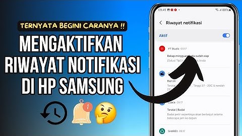 Cara Mengaktifkan Riwayat Notifikasi HP Samsung A15