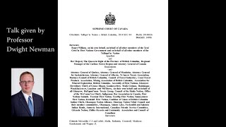 Prof Dwight Newman - Canada’s Aboriginal Title Declaration in Tsilhqot’in