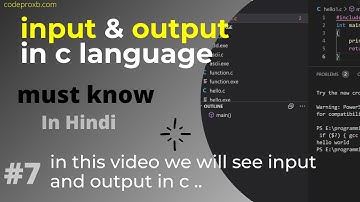 C INPUT AND OUTPUT FUNCTION || printf and scanf function in c programming in hindi