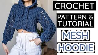 Crochet this Cozy Hoodie with Airy Sleeves | Pattern & Tutorial #650