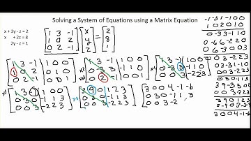 Chapter 12-4B video 3: Solving a 3x3 System of Equations Using a Matrix Equation