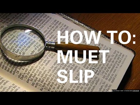 How to: MUET Slip Session 1 2020 Online