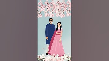 Caricature Save the Date Video | Animation Invite | WhatsApp Invite