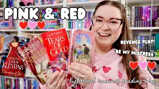 Pink & Red Historical Romance Reading Vlog ❤️🩷 revenge plot and “be my mistress” tropes!