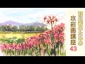 [Eng Sub] 【初心者のための水彩画講座42】彼岸花/曼珠沙華/風景/Cluster amaryllis landscape２/Tutorial for Beginners