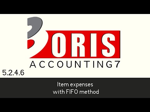 Oris Accounting 7 - Item expenses with FIFO method (5.2.4.6)