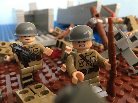 Lego D-Day - The Battle For Omaha Beach - WW2 stop motion 