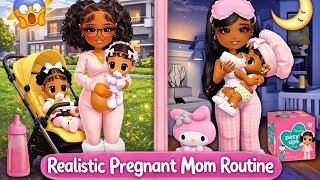 A DAY IN THE LIFE OF A REALISTIC PREGNANT MOM IN LIFE TOGETHER RP 🤰🏽🍼| ROBLOX