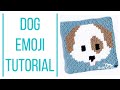 Crochet corner to corner c2c tutoriel graphique emoji pour chien partie 1