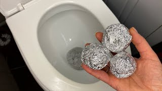 Put aluminum foil in the toilet! Once and you will be surprised by the result!