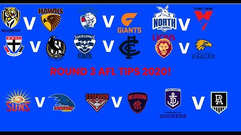 ROUND 3 AFL TIPS 2020