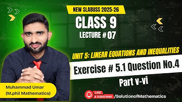 Lecture 07 || Exercise 5.1 Question No.4 Part (v-vi) Indicate the solution region || Muhammad Umar