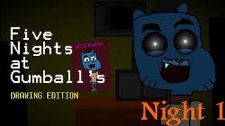 Five Nights at Gumball's: Drawing Edition - Night 1