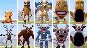 EVOLUTION OF DEER 99 NIGHTS VS TUNG TUNG TUNG SAHUR ITALIAN AI BRAINROT MEMES in Garry