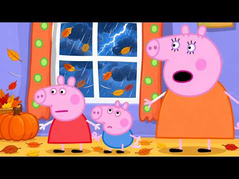 Peppa Pig en Español 🐽 ¡Qué Tormenta! 🌧️🍂 Diversión y Aventuras Otoñales 🐷 Super Toons TV