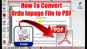 How to Convert inpage file to PDF 2019 ! Urdu/Hindi