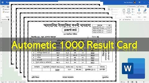 এক ক্লিকে হাজার হাজার #রেজাল্ট_কার্ড তেরী | Ms Word Mail Merge School-Madrasha Result Sheet Design