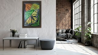 : Attractive Butterfly oil painting 