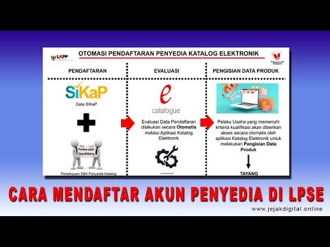 Cara Mendaftar akun di LPSE untuk menjadi penyedia E Katalog Lokal