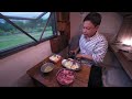 [Car camping] Enjoy BBQ in the car. SOLO CAMP. DIY light truck camper 107