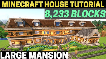 Minecraft Tutorial: How to Build a GIANT Wooden Mansion!
