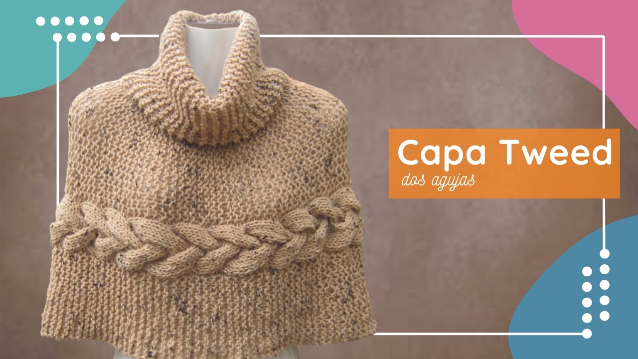 CAPA CON TRENZA - Tejida a Dos Agujas