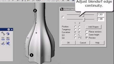Rhino 5.0 Edge_Continuity with the BlendSrf command