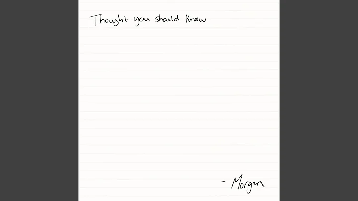 Thought You Should Know