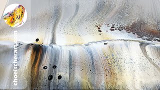 🥈Silver Sway - Acrylic Pour Swipe Technique Painting (SOLD)🥈